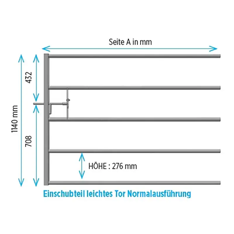 Rabatt Einschubteil Tor leicht 1,54 m für 1,1/4" Grundteil