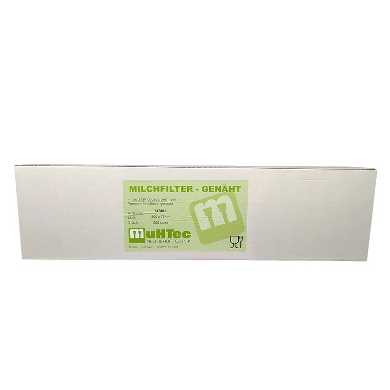 Bestseller Milchfilter 800 x 75 mm, genäht (200 Stück)