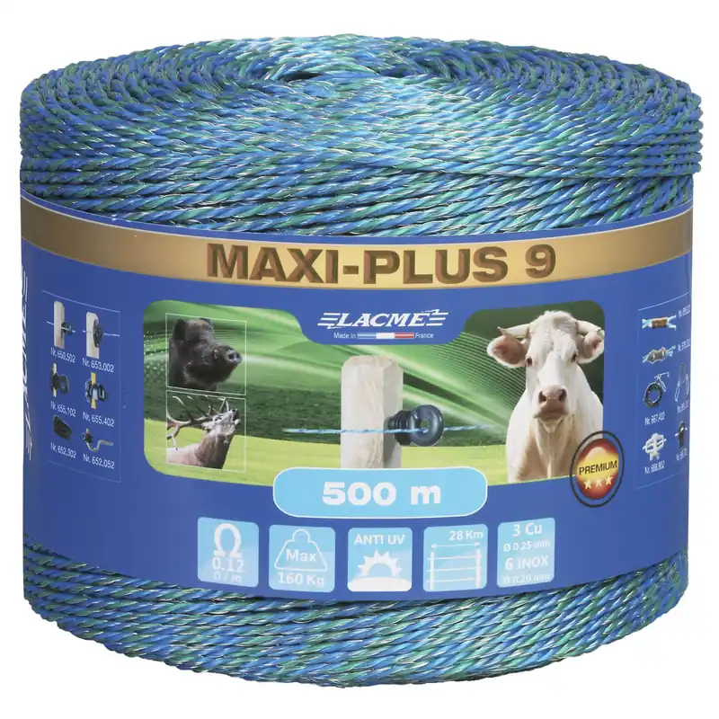 Weidezaunlitze MAXI-PLUS 9 500 Meter Markenware