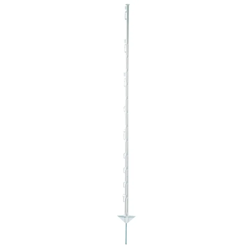 Abverkauf Weidezaunpfahl mit Dreieckdoppeltritt weiß 150 cm