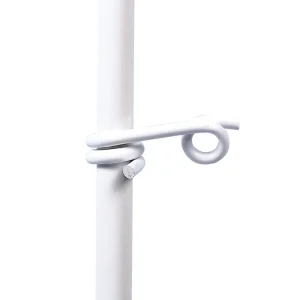Günstig Kunststoffpfähle weiß 108cm mit Tritt Bodennagel 26 cm