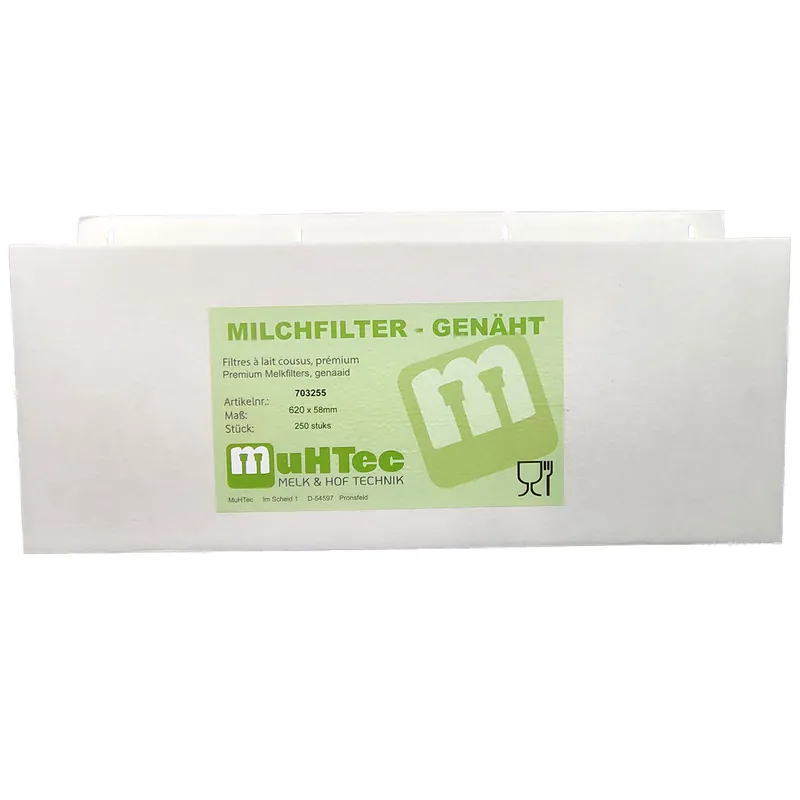 Abverkauf Milchfilter 660 x 150 mm / 26" x 6", genäht (200 Stück)