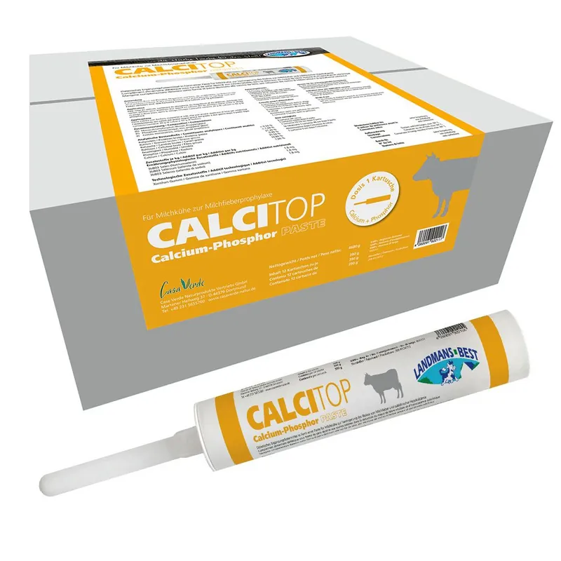 CALCITOP Calcium-Phosphor Paste - zur Milchfieberprophylaxe für Kühe (12 ST) Neuheit
