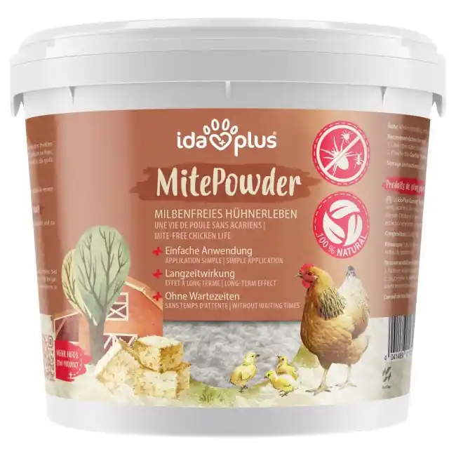IdaPlus MitePowder 250g Hühnerstall Reinigung gegen Vogelmilben Bestpreis