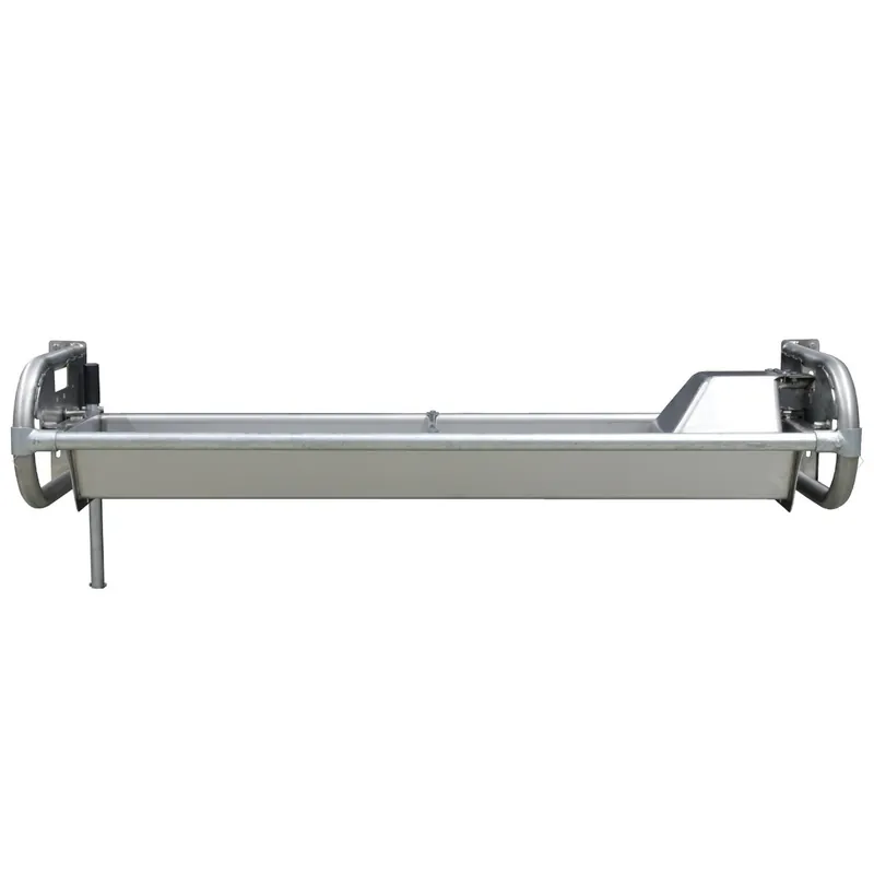 Angebot Flach-Schwenktrog 2,0m ¾" mit Edelstahl Wandkonsolen Suevia