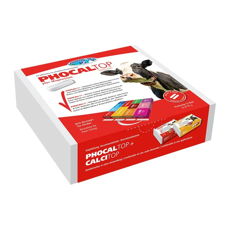 PHOCALTOP Phosphor Bolus (24 Boli) - gezielte Phosphorversorgung für Milchkühe | LANDMANS BEST Bestseller