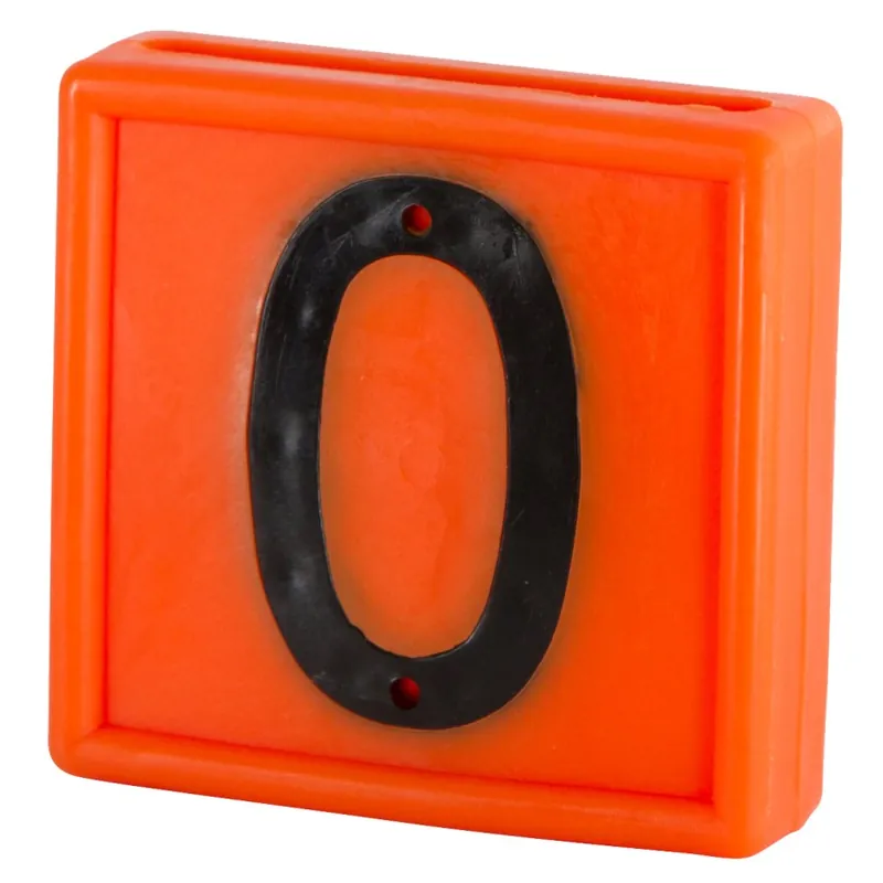 Schnäppchen Nummernblock 10 St. zum einschlaufen in Halsband bis 40 mm orange