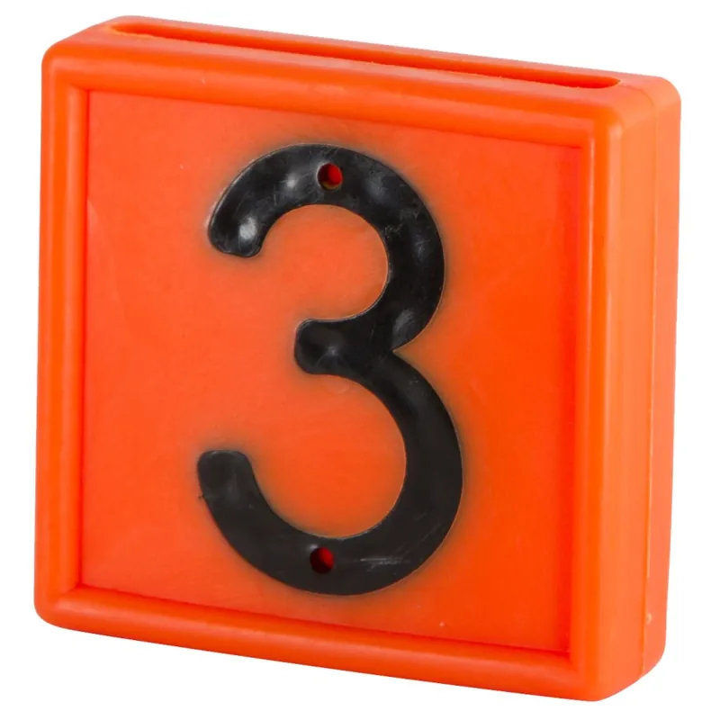 Beliebt Nummernblock 10 St. zum einschlaufen in Halsband bis 40 mm orange