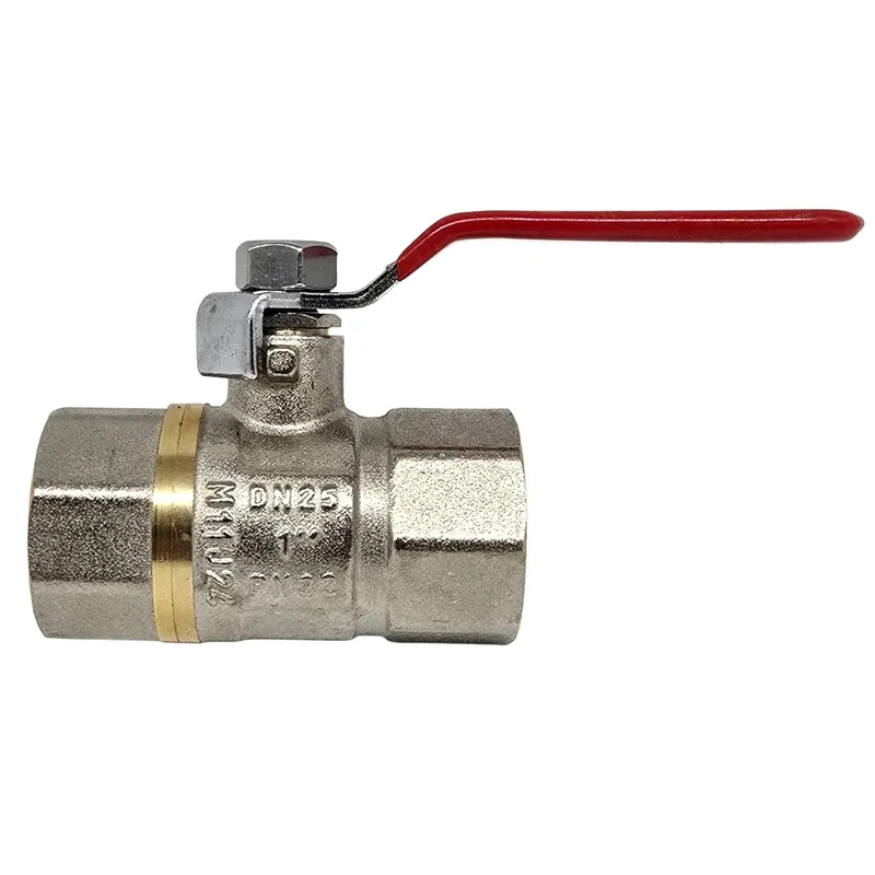 Kugelhahn 1" IG voller Durchgang Messing vernickelt PN32 Abverkauf