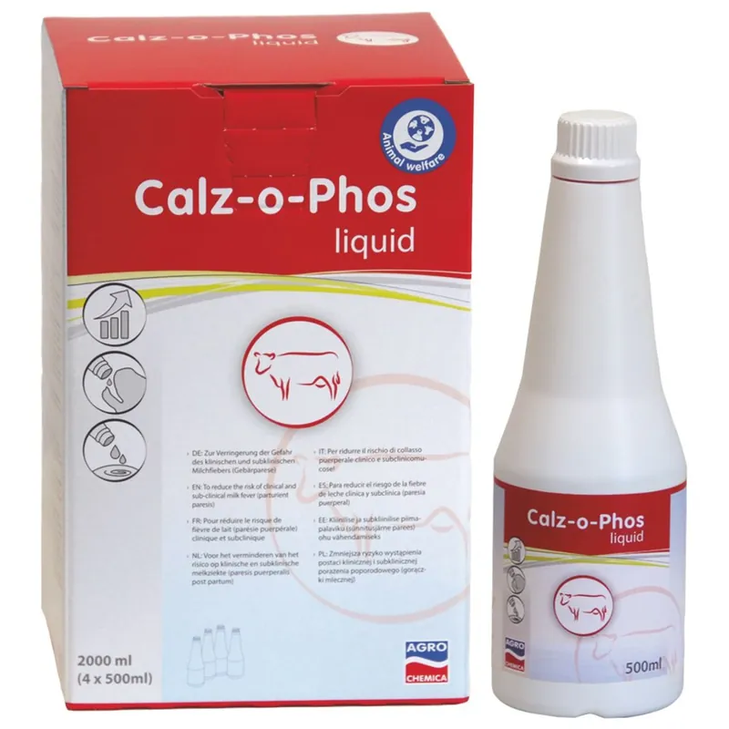 Calz-o-Phos Liquid (4 x 500 ml) - gegen Milchfieber bei Milchkühen Bestseller