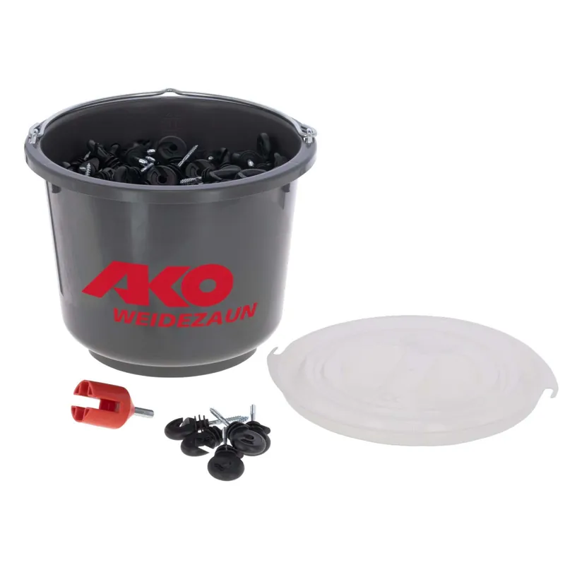 Ringisolator mit breiter Drahtauflage | 250 Stück Stall-Eimer | AKO Agrartechnik Abverkauf