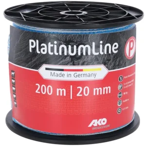 Bestseller Weidezaunband PlatinumLine | 200 m x 20 mm | weiß - blau | AKO