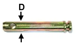 Heißes Angebot Granit  Oberlenkerbolzen Kat. 2 Dx Nutzlänge 25 x 90 mm Ausführung 1 Bohrung 12 mm