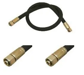 Müthing Hydraulikschlauch NW10-12L, 600 mm lang, beidseitig mit Überwurfmutter M18x1,5 Highlight
