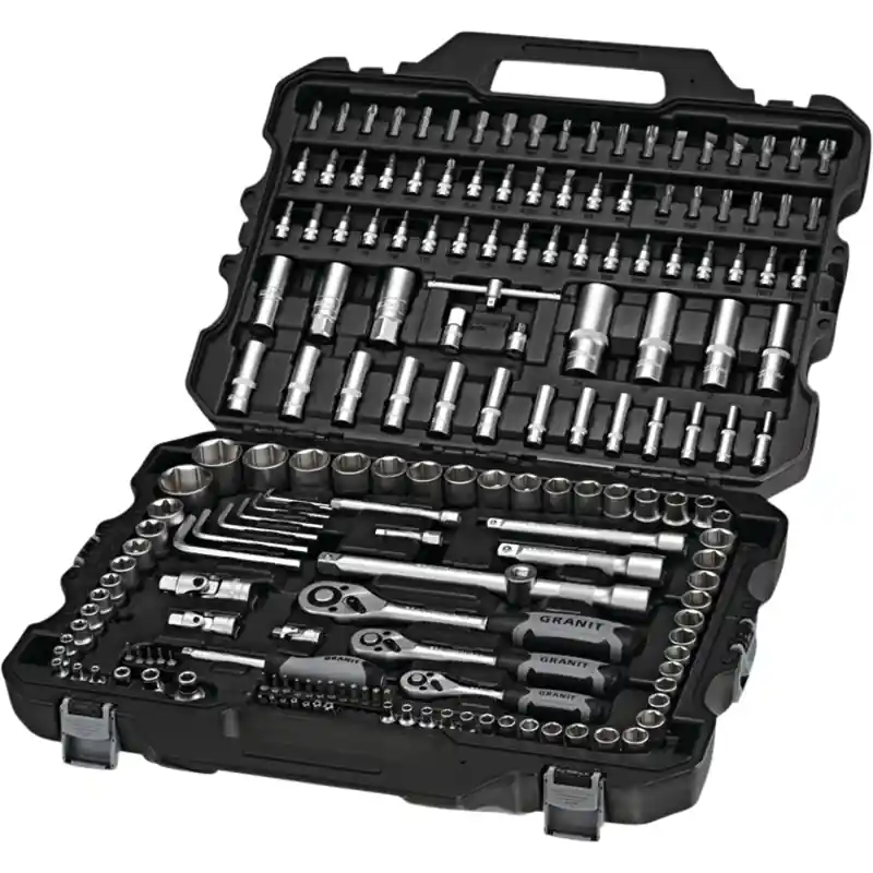 GRANIT Black Edition Steckschlüssel-Satz 1/4“, 3/8“, 1/2“ Schneller Versand