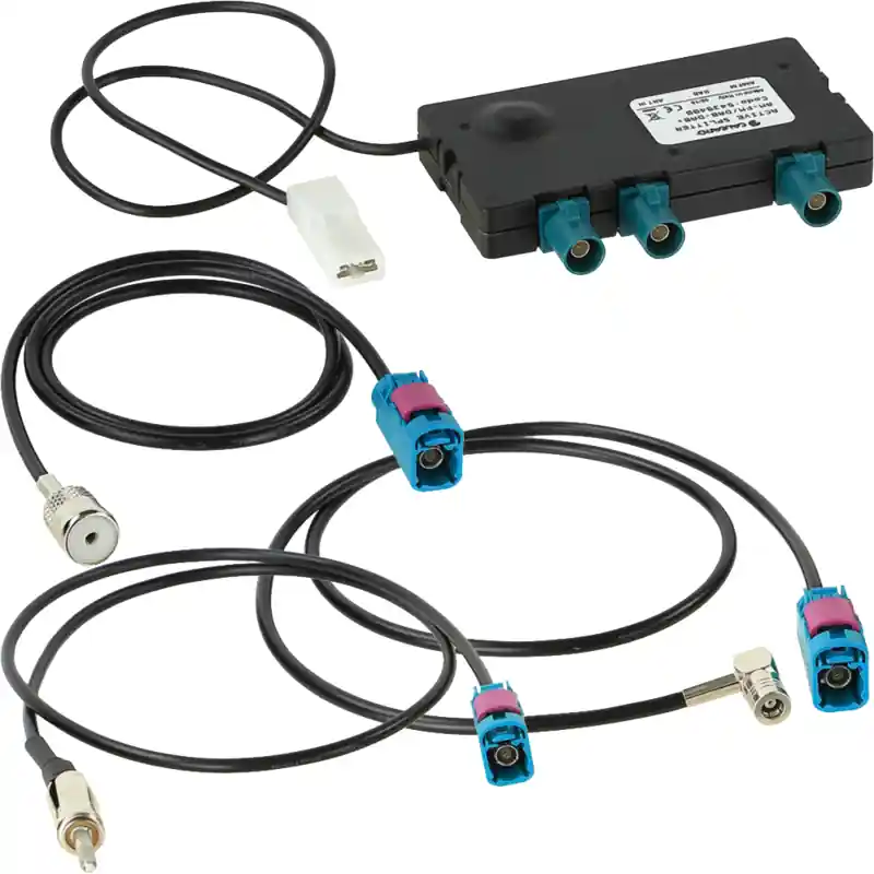 Schnäppchen Granit Antennensplitter aktiv AM/FM DAB/DAB+ 12V 70 x 40 x 10 mm 0,5 Meter Kabel