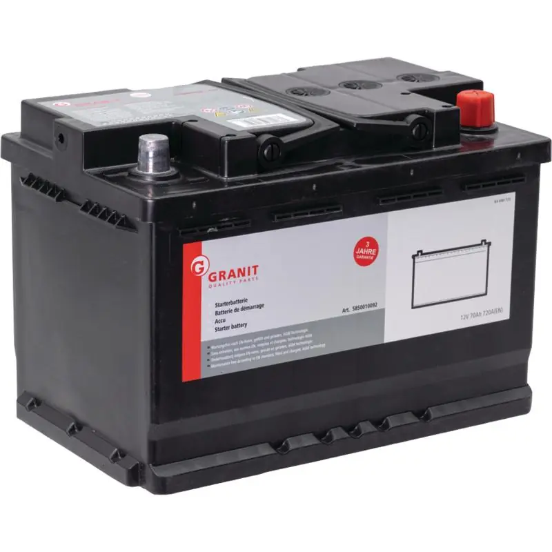 Granit Batterie AGM 12V 70Ah 760A AGM-Batterie, wartungsfrei Neu Im Sortiment