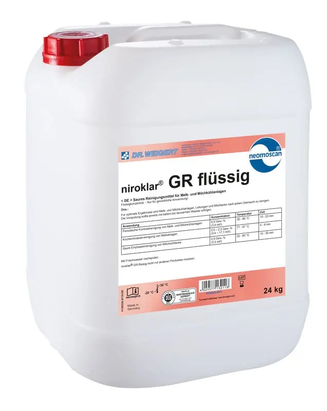 Dr. Weigert niroklar GR flüssig, sauer - 24 kg 22 kg Begrenztes Angebot