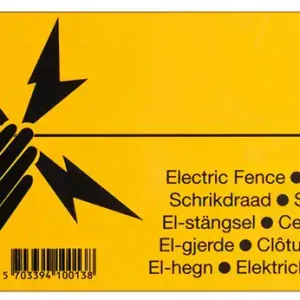 Warnschild "Vorsicht Elektrozaun" Preis Gesenkt