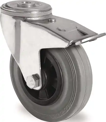 Sale TECWERK Lenkrolle mit Totalfeststeller Rad- Durchmesser 125 mm Tragfähigkeit 100 kg