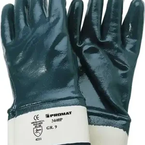 Direkt Vom Hersteller PROMAT Handschuhe Größe 10 blau Sicherheitsstulpe. teilbeschichtet (Nicht verfügbar) Nitrilteilbeschichtung