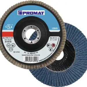Angebot PROMAT Fächerscheibe Durchmesser 125 mm Körnung 80 konisch 40