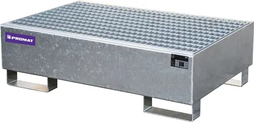 PROMAT Auffangwanne 215 l L1200xB800xH360mm verzinkt 2 x 200 l Markenprodukt