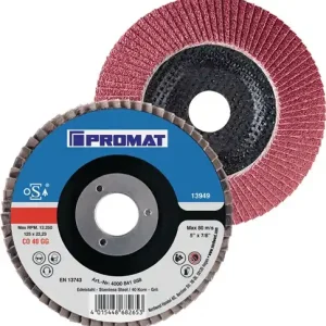 Direktkauf PROMAT Fächerscheibe Durchmesser 115 mm Körnung 80 konisch 40 115 mm