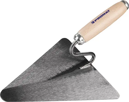 Highlight PROMAT Berliner Maurerkelle L220xB200mm mit Buchenholzheft. S-Hals 200 mm