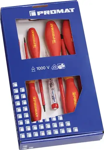 Preiswert PROMAT Schraubendrehersatz 7-teilig Schlitz / PH