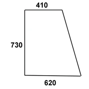 Meistverkauft Türscheibe, grün/klar, oben links/rechts, Länge 620 mm, für Fendt Favorit