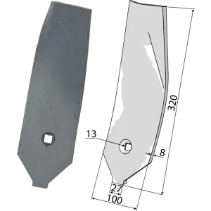 Industriehof® Randleitblech links/rechts 320 x 100 x 8 mm für Lemken: Karat Direkt Vom Hersteller