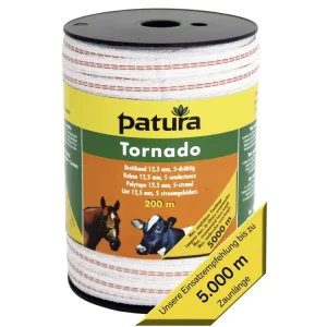 Patura Breitband "Tornado" weiß; orange 12,5 mm Expressversand