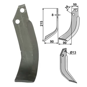 Neu Im Sortiment Industriehof® Fräsmesser links/rechts 215 x 50 x 8 mm, Bohrung 13 mm, für JNC
