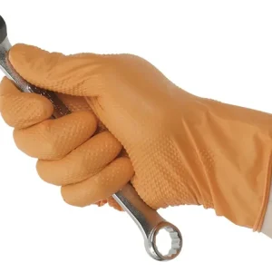 Einmalhandschuhe "Tiger Grip", Nitril, orange Heißes Angebot