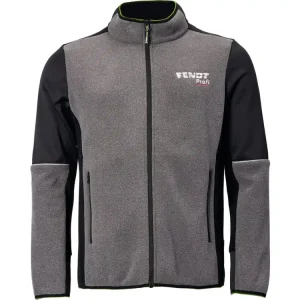 Zertifiziert Fendt Fleecejacke "Profi" Herren blassgrau; schwarz
