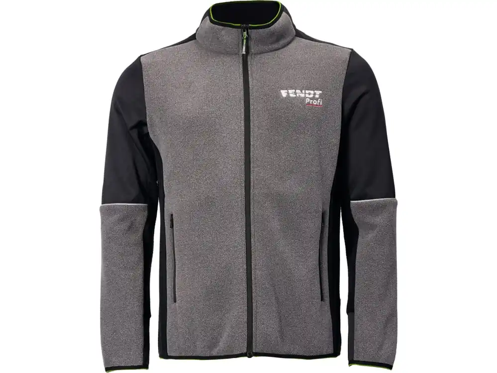 Zertifiziert Fendt Fleecejacke "Profi" Herren blassgrau; schwarz