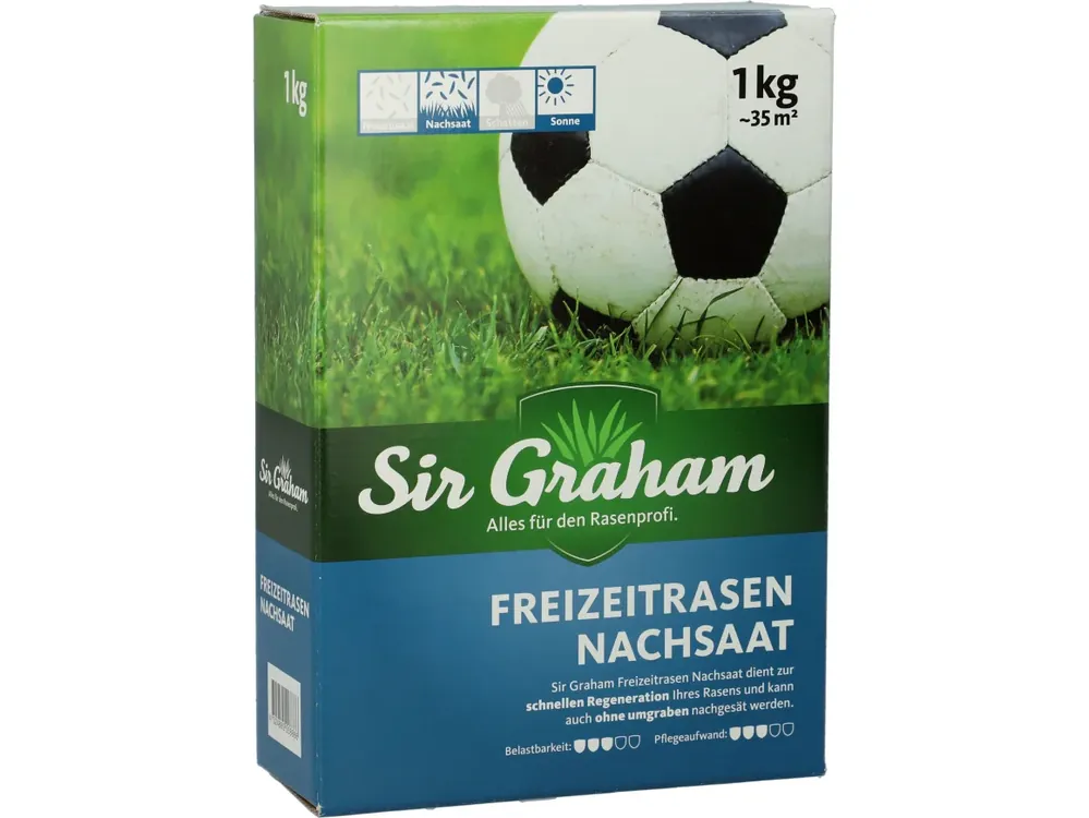 Billig Sir Graham Freizeitrasen Rasensamen Nachsaat 170 m²