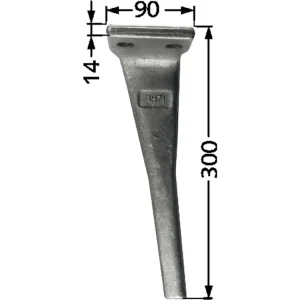 Industriehof® Kreiseleggenzinken 90 x 300 x 14 mm für Kreiselegge Moreni, Sicma Jetzt Kaufen