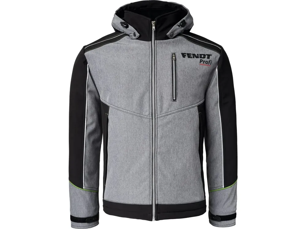 Bestpreis Fendt Softshelljacke Herren "Profi" grau; schwarz; grün