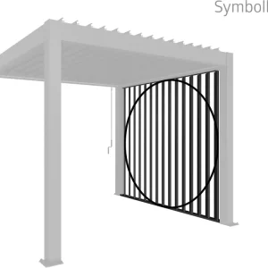 Neuheit biohort® Lamellenseitenwand für Pergola