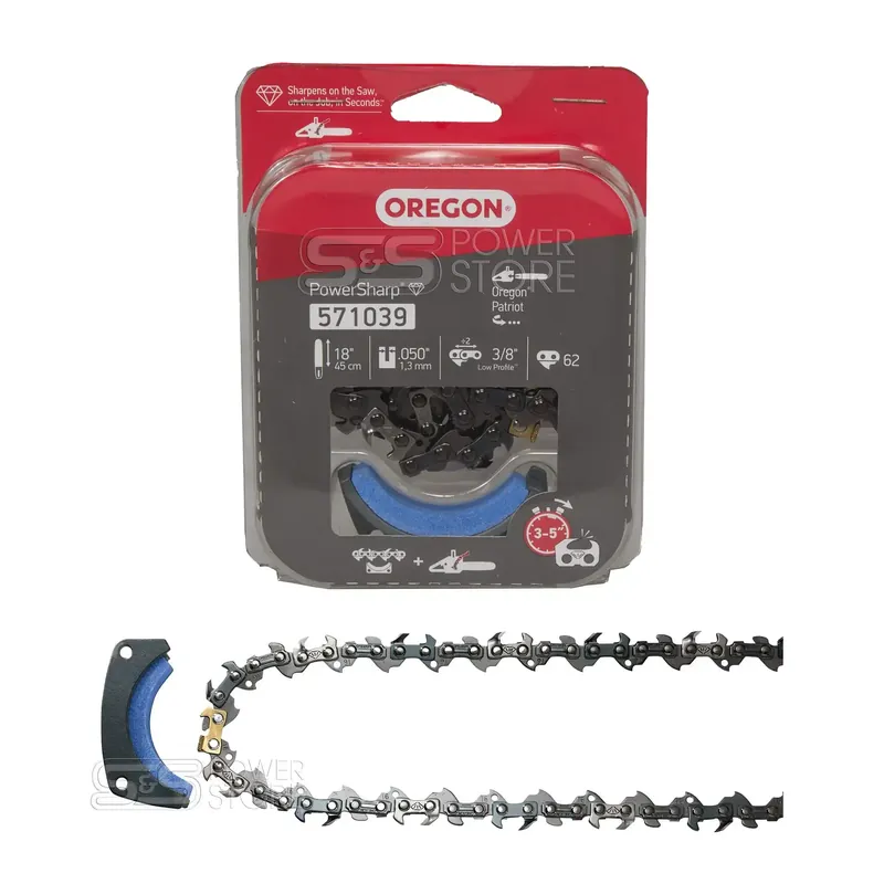 Oregon Sägekette passend CS1500 PowerSharp Ersatzkette + Schleifstein Markenprodukt