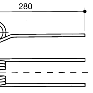 Bandrechenzinke anstelle Reform 160.420.109, L=280mm Markenware