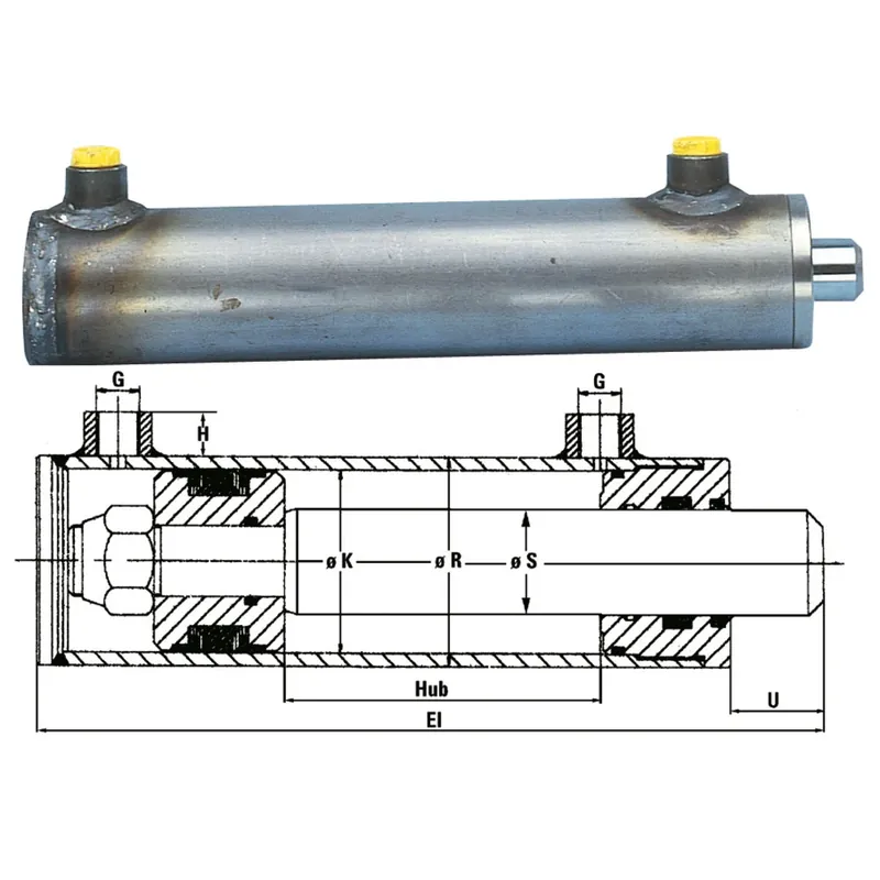 Sonderaktion Hydraulikzylinder Kolben-Ø K= 60 mm, Kolbenstange-Ø S = 40 mm 100