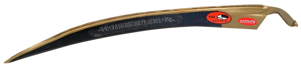 Zertifiziert Schröckenfux Silberstahl-Sense Rasierschnitt 'Fux' 700