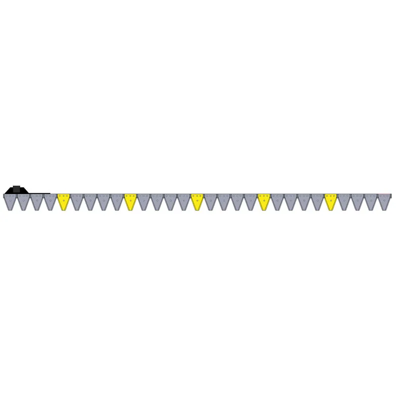 Schröckenfux Mähmesser passend zu Brielmaier Bidux Portalmäher, Teilung 70 mm, inkl. Messerkopf (Öse) mit Schmiernippel Angebot