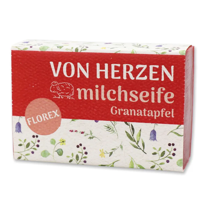 Sonderangebot Florex Schafmilchseife Granatapfel mit Schleife Von Herzen 150g