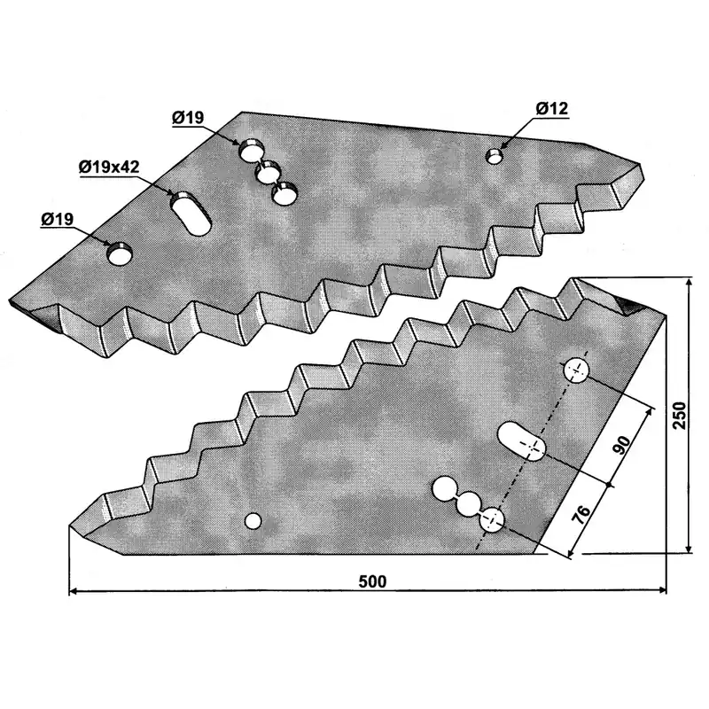 Direktkauf Futtermischwagenmesser kurz 540 x 8 mm zu Mayer Siloking