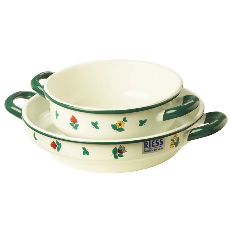 Neue Kollektion RIESS Bauernschüssel flach 'Streublumen' Ø 18 cm