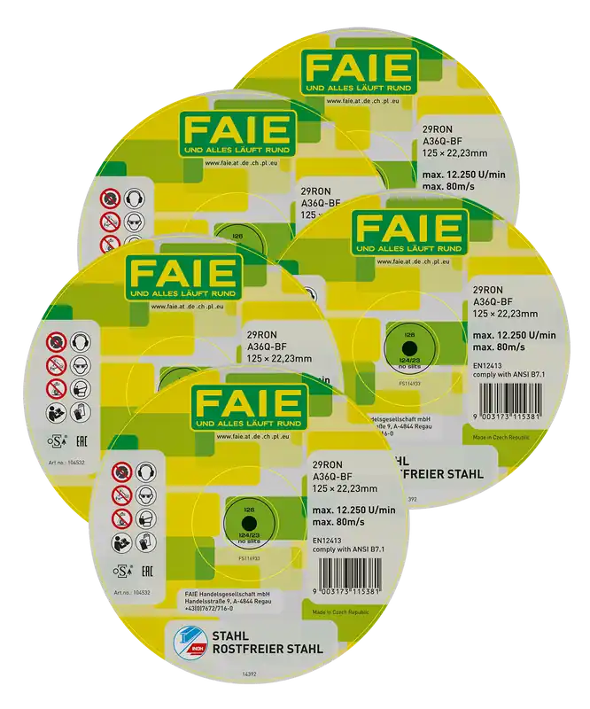 FAIE Schleifscheibe Messer, 5 Stück Sparset Aktuell